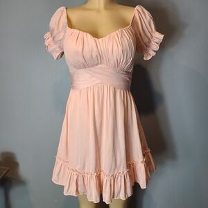 Petal and Pup Pink Mini Dress Satin Coquette Sweetheart Renaissance Graduation 4